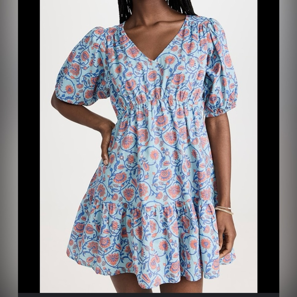 Sundry Blue and Pink Floral Mini Dress